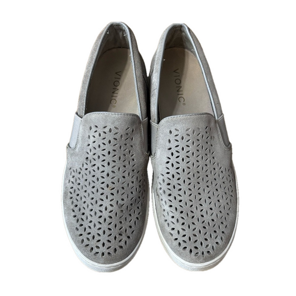 Vionic Gray Slip-On Flats - Picture 2 of 5